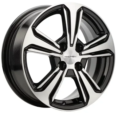 Диск литой Khomen Wheels KHW1502 6J 15 4*100 D54.1 ET48 Black-FP 