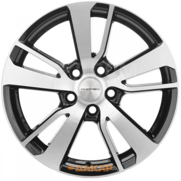 диски Khomen KHW 1704 7x17 5*114.3 ET48.5 DIA67.1 Black-FP Литой