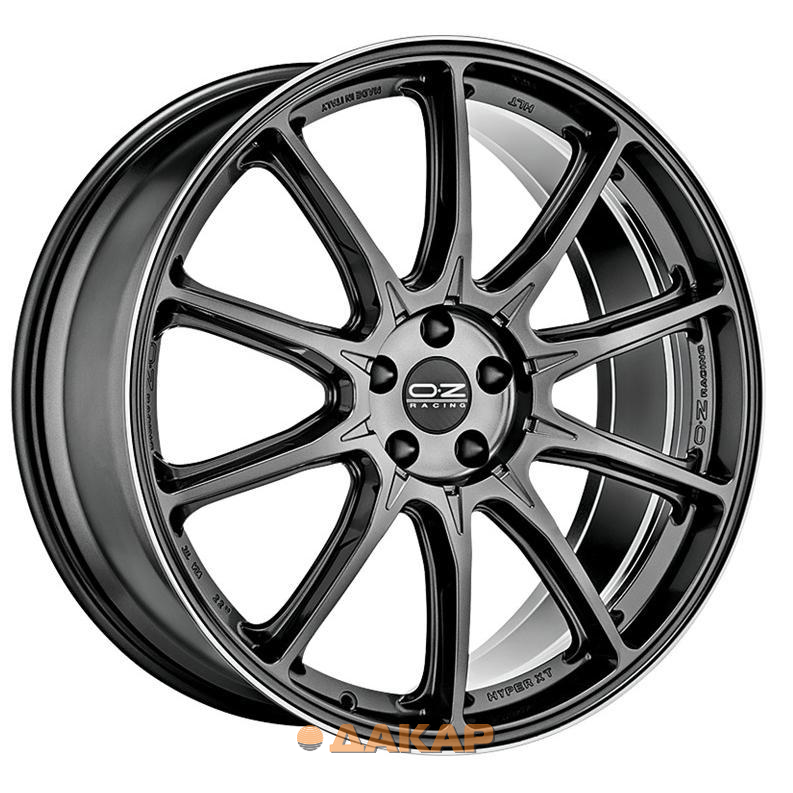 диски OZ Hyper XT HLT 10.5x20 5*112 ET41 DIA66.6 Star Graphite Diamond Lip Литой