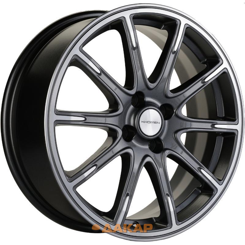 диски Khomen KHW 1707 6.5x17 4*100 ET50 DIA60.1 Gray-FP Литой
