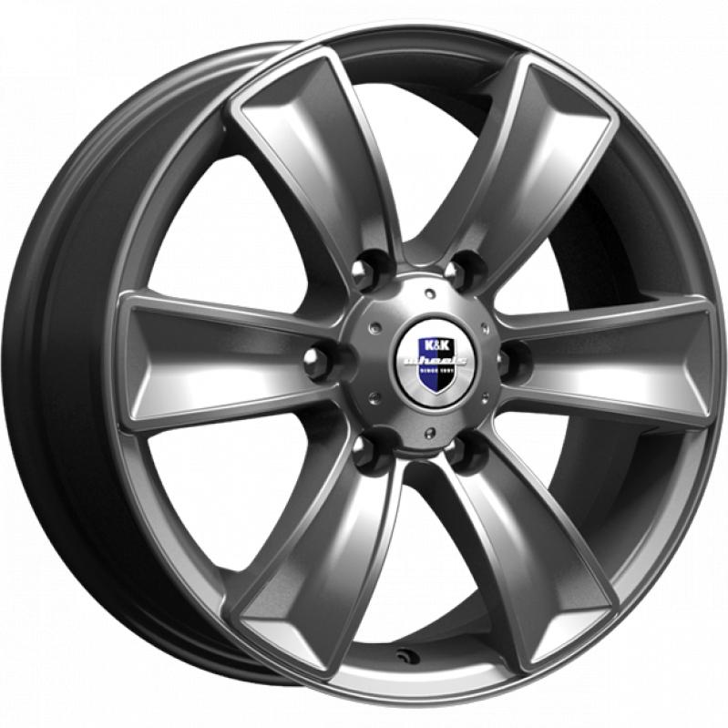 диски K&K Тайфун 7x17 6*139.7 ET20 DIA100.1 Дарк платинум Литой