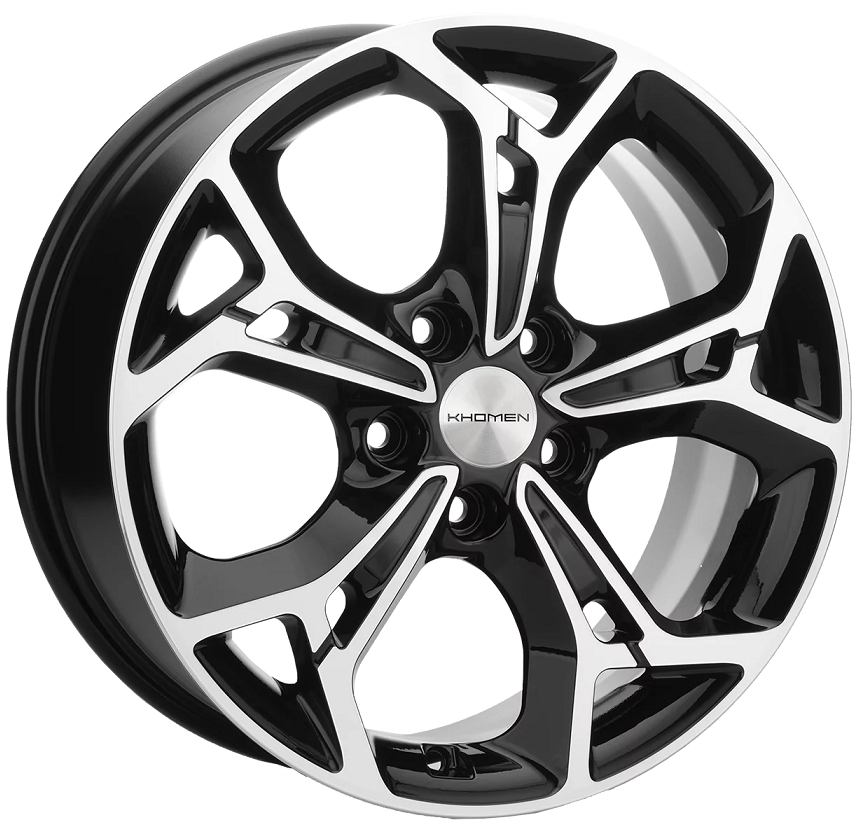 диски Диск литой Khomen Wheels KHW-1702 BLACK-FP 7j-17 5x114.3 ET48.5 DIA67.1