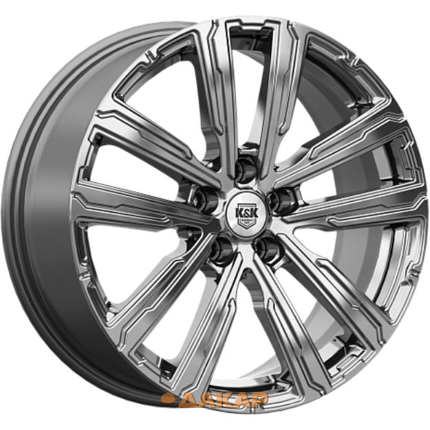 диски K&K Аламер 7.5x18 5*108 ET45 DIA59.6 Дарк платинум Литой