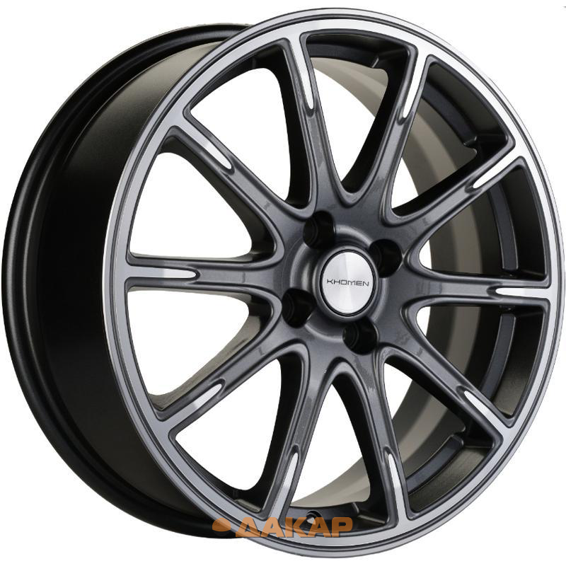 диски Khomen KHW 1707 6.5x17 4*100 ET43 DIA60.1 Gray-FP Литой