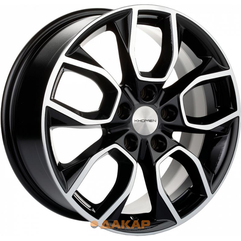 диски Khomen KHW 1713 7x17 5*114.3 ET49 DIA67.1 Black-FP Литой