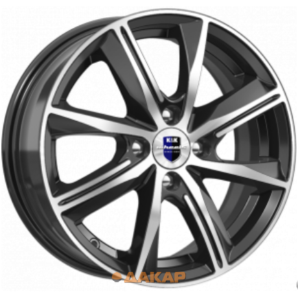 диски K&K Арнар 7x17 5*100 ET48 DIA56.1 Алмаз черный Литой