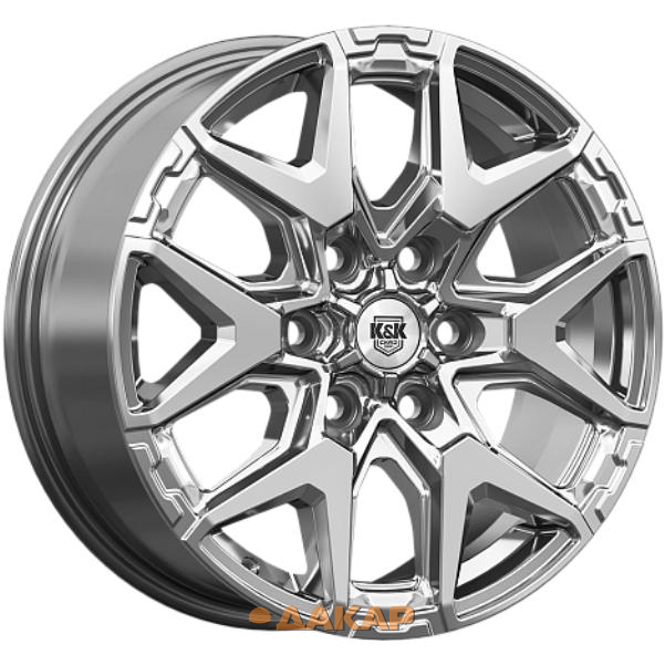 диски K&K Гангут 7.5x18 6*114.3 ET46 DIA67.1 Дарк платинум Литой