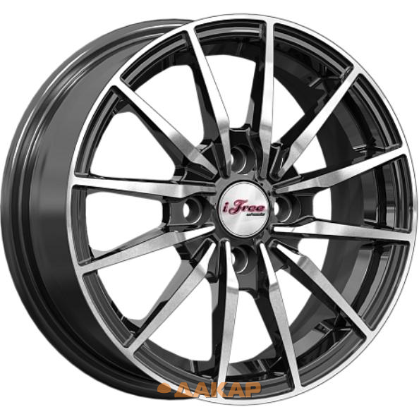 диски iFree Финчер 5.5x14 4*100 ET43 DIA60.1 Блэк Джек Литой