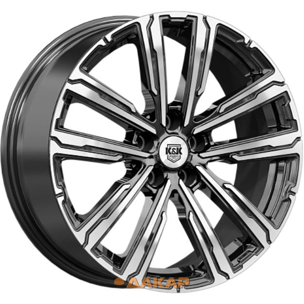 диски K&K Аламер 7.5x18 5*108 ET47 DIA60.1 Алмаз черный Литой