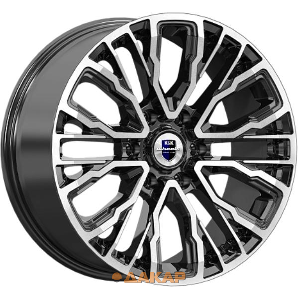 диски K&K Кортес 8.5x19 6*139.7 ET36 DIA100.1 Алмаз черный Литой