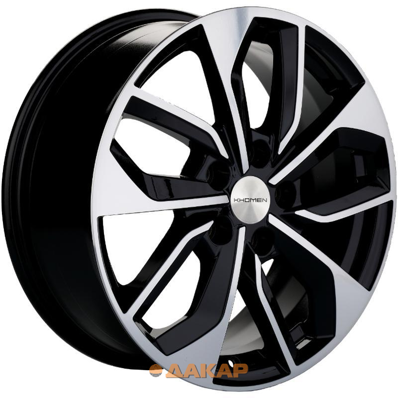 диски Khomen KHW 1703 7x17 5*114.3 ET50 DIA67.1 Black-FP Литой