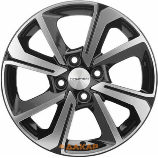 диски Khomen KHW 1501 6x15 4*100 ET45 DIA56.6 Black-FP Литой
