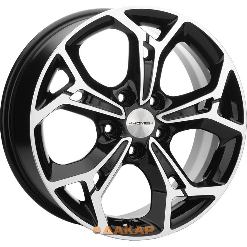 диски Khomen KHW 1702 7x17 5*114.3 ET45 DIA66.1 Black-FP Литой