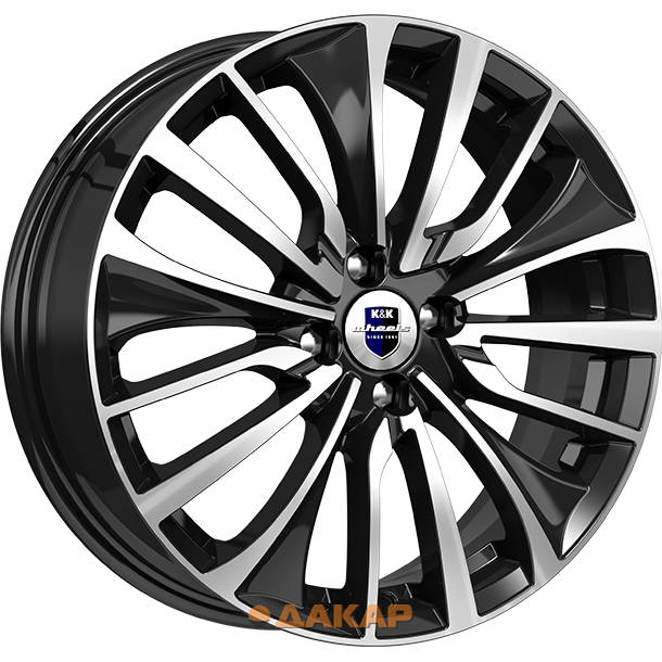 диски K&K Flanker 6.5x17 5*114.3 ET45 DIA66.1 Алмаз черный Литой