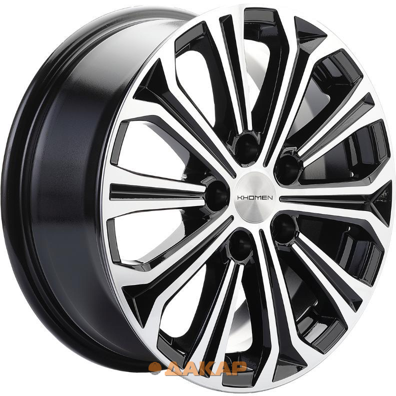 диски Khomen KHW 1610 6.5x16 5*114.3 ET41 DIA67.1 Black-FP Литой