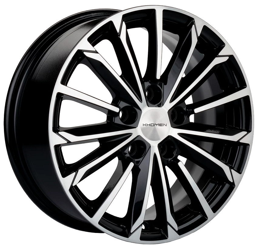 диски Диск литой Khomen Wheels KHW-1611 (ZV Sonata) Black-FP 6.5j-16" 5*114.3 et43 dia67.1