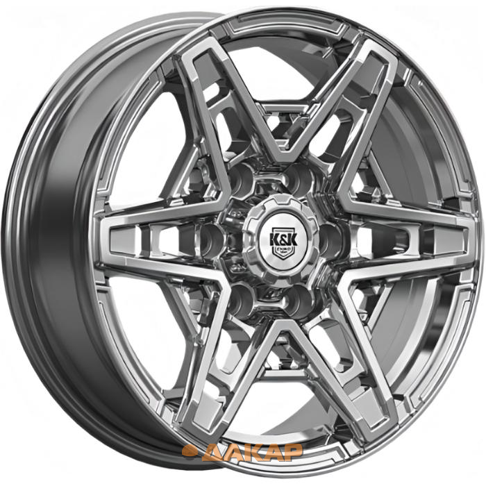 диски K&K Блэкберн 8x17 6*139.7 ET42 DIA100.1 Дарк платинум Литой