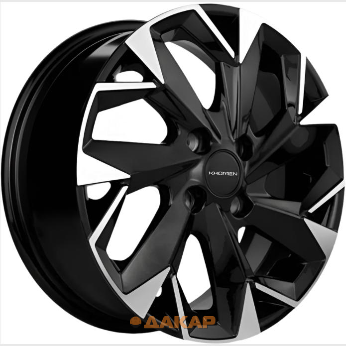 диски Khomen KHW 1508 6x15 4*100 ET46 DIA54.1 Black-FP Литой