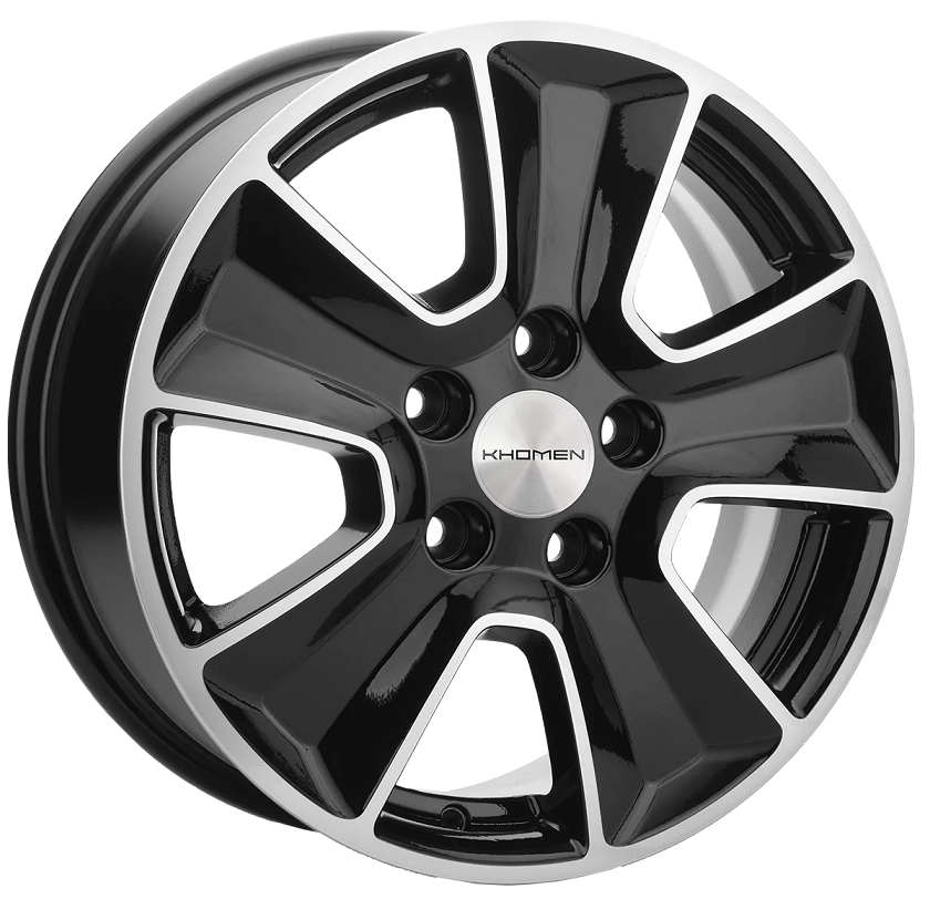 диски Диск литой Khomen Wheels KHW-1601 (ZV Sonata) Black-FP 6.5j-16" 5*114.3 et43 dia67.1