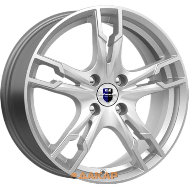 диски K&K Солар 7x17 4*100 ET43 DIA60.1 Elite silver Литой