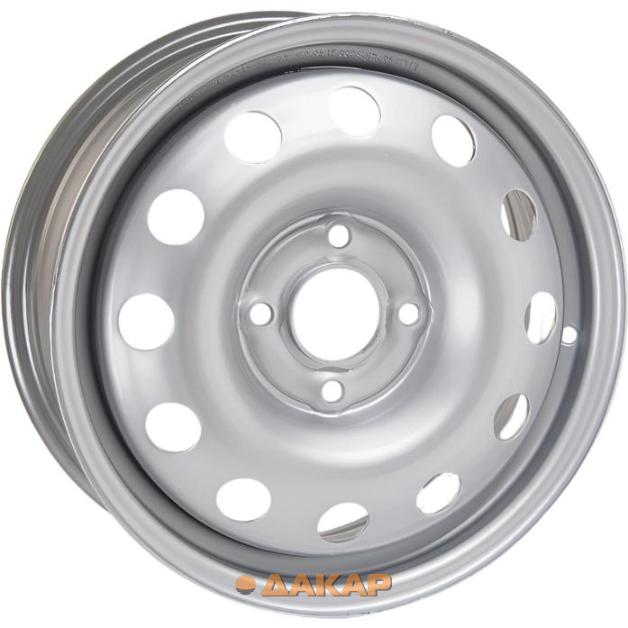 диски Trebl 7255 P 6x15 4*108 ET47.5 DIA63.3 Silver Штампованный