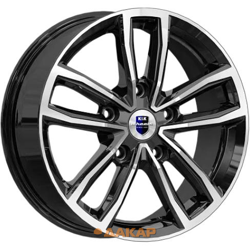 диски K&K Каланг 6.5x17 5*114.3 ET45 DIA67.1 Алмаз черный Литой