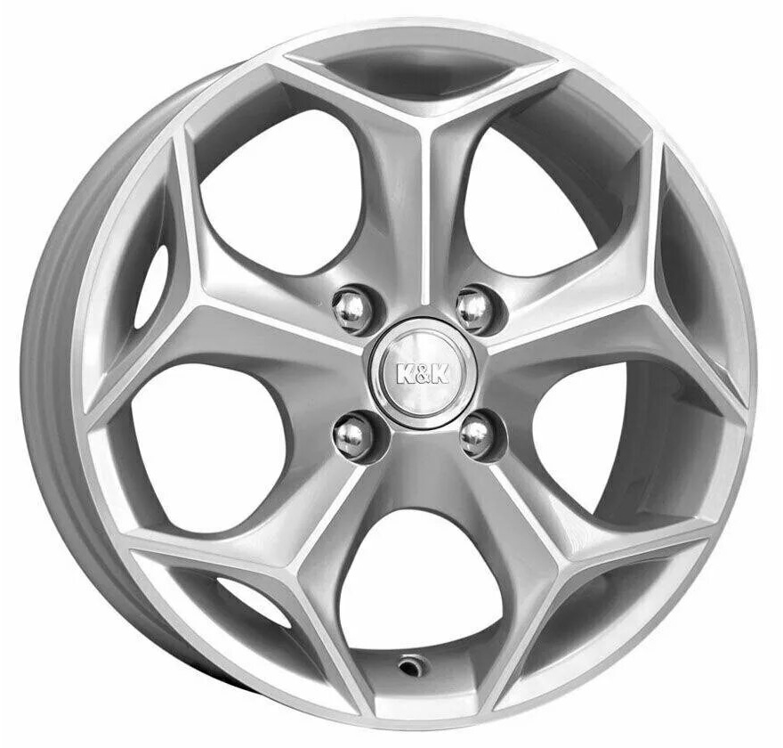 диски K&K Кристалл 6x15 5*112 ET40 DIA66.6 Сильвер Литой