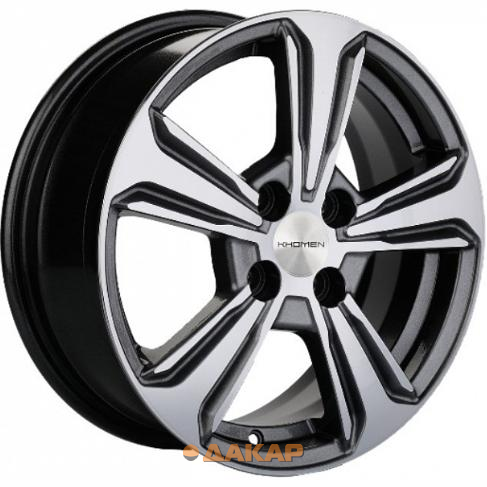 диски Khomen KHW 1502 6x15 4*100 ET46 DIA54.1 G-Silver-FP Литой