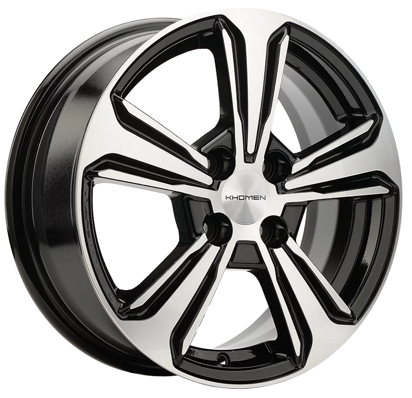 диски Диск литой Khomen Wheels KHW-1502 (Solaris I) Black-FP 6j-15 4*100 et48 dia54.1