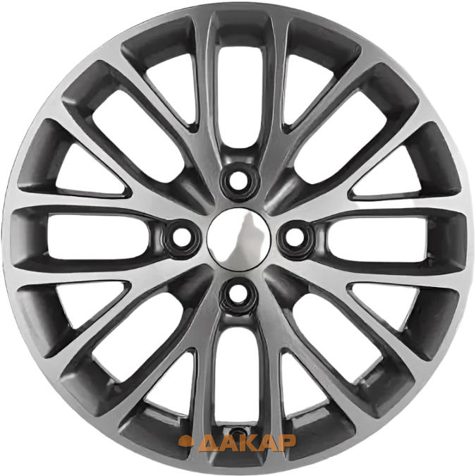 диски Khomen KHW 1506 6x15 4*100 ET46 DIA54.1 Gray-FP Литой