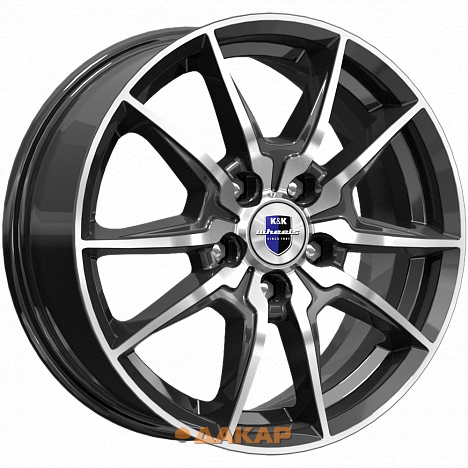 диски K&K Адамар 6.5x16 5*100 ET48 DIA56.1 Алмаз черный Литой