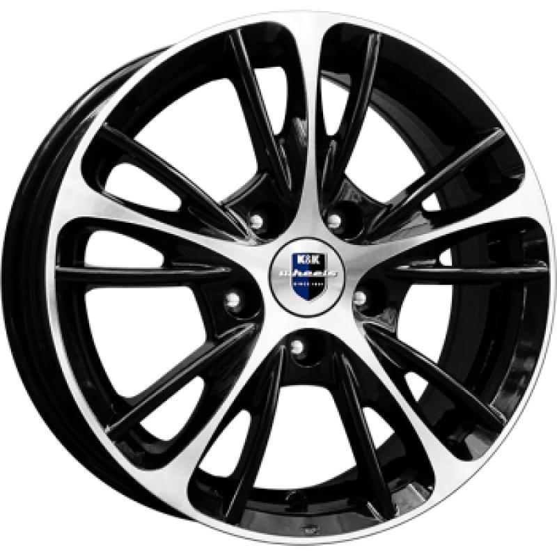 диски K&K Мулен Руж 5.5x14 4*100 ET39 DIA56.6 Алмаз черный Литой