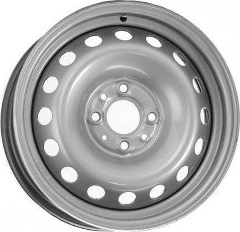 диски Trebl 6445 6x15 4*100 ET39 DIA56.6 Silver Штампованный