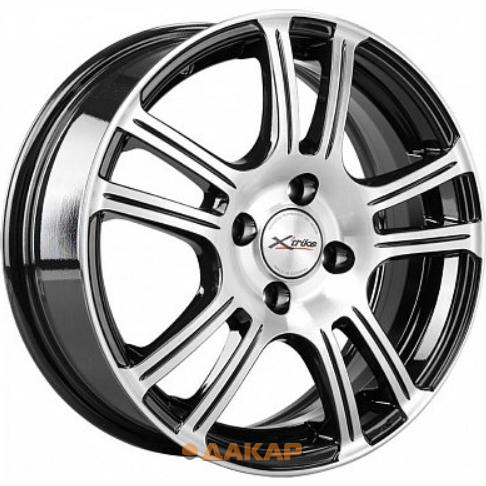диски X'trike X-105 6x15 4*100 ET35 DIA67.1 BKFP Литой