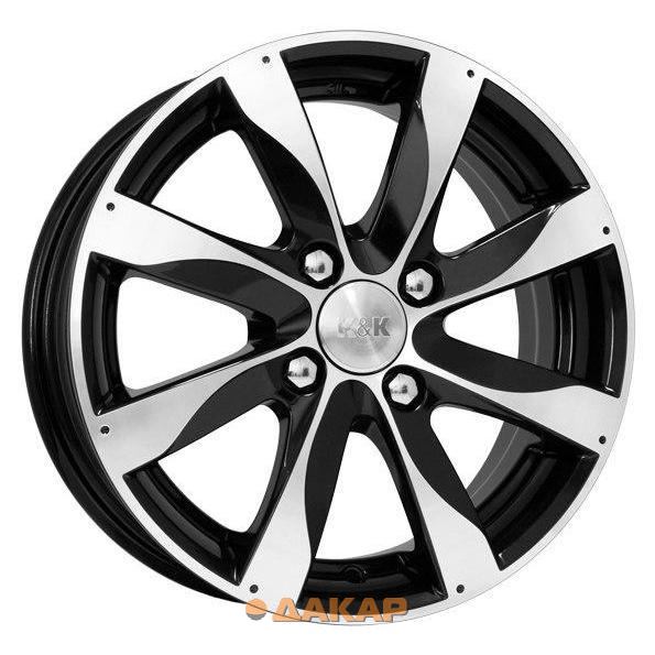 диски K&K Джемини 6x15 4*108 ET38 DIA67.1 Алмаз черный Литой