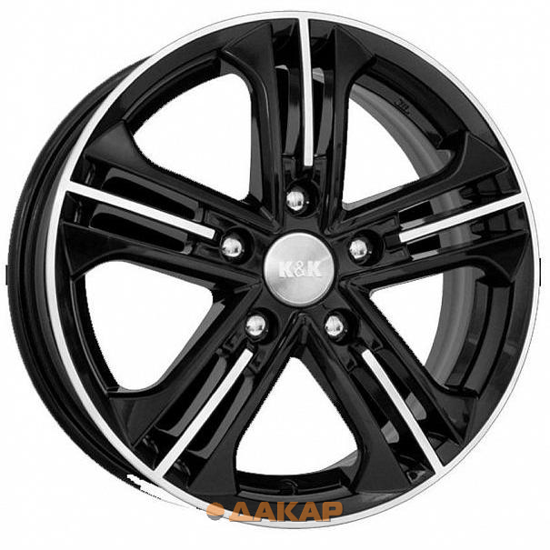 диски K&K Trinity 6.5x16 5*114.3 ET46 DIA67.1 Алмаз черный Литой