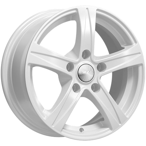 диски Скад Сакура 6.5x15 5*112 ET35 DIA66.6 Алмаз белый Литой