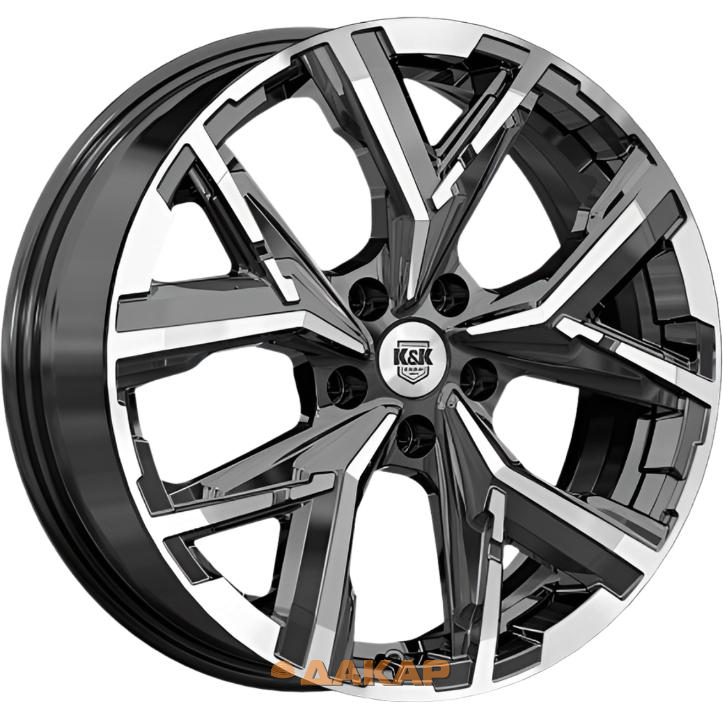 диски K&K Айона 6.5x18 5*114.3 ET34 DIA66.6 Алмаз черный Литой