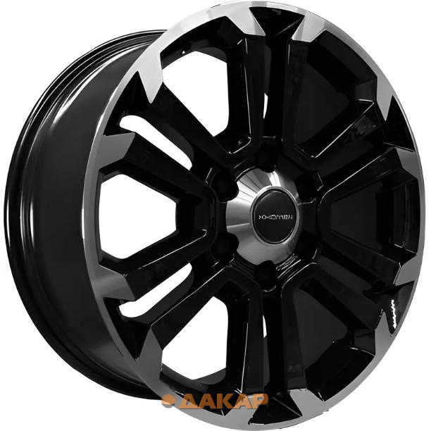 диски Khomen KHW 1817 7.5x18 6*114.3 ET38 DIA67.1 Black-FP Литой