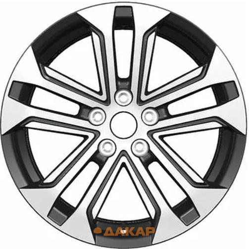 диски Khomen KHW 1803 7x18 5*114.3 ET45 DIA60.1 Black-FP Литой