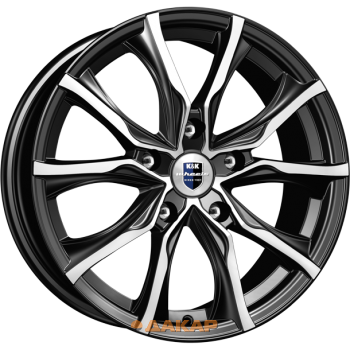 диски K&K Твист 7.5x17 5*112 ET45 DIA66.6 Алмаз черный Литой