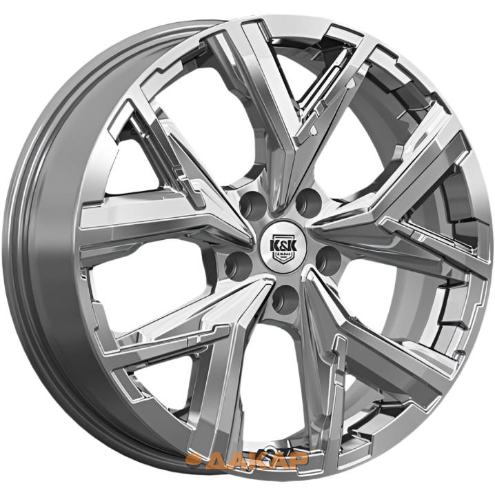 диски K&K Айона 6.5x18 5*114.3 ET34 DIA66.6 Дарк платинум Литой
