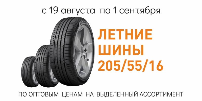 СКИДКА на летние шины 205/55 R16