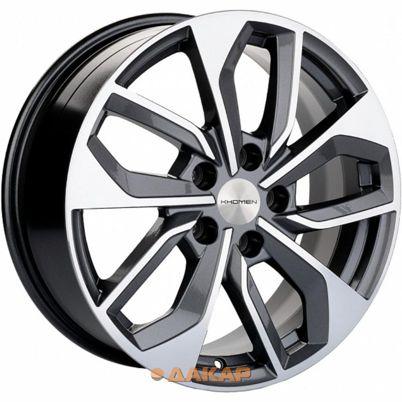 диски Khomen KHW 1703 7x17 5*114.3 ET45 DIA67.1 Gray-FP Литой