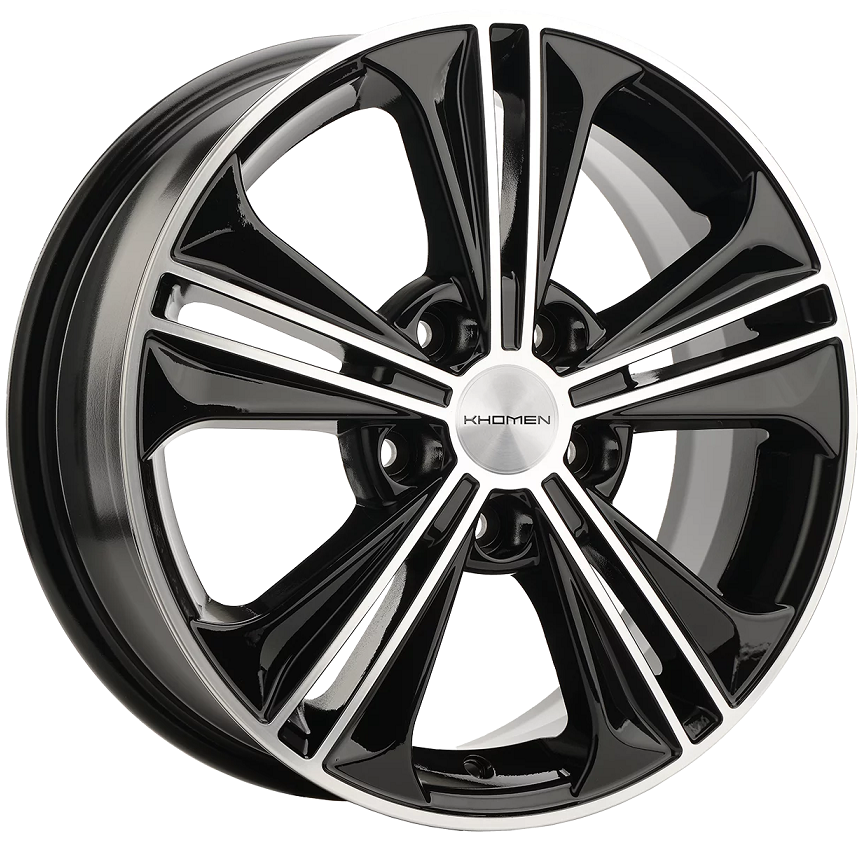 диски Диск литой Khomen Wheels KHW-1603 (Creta/Seltos) Black-FP 6j-16" 5*114.3 et43 dia67.1