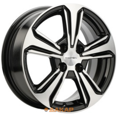 диски Khomen KHW 1502 6x15 4*100 ET45 DIA56.6 Black-FP Литой