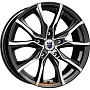диски K&K Твист 7.5x17 5*112 ET45 DIA66.6 Алмаз черный Литой